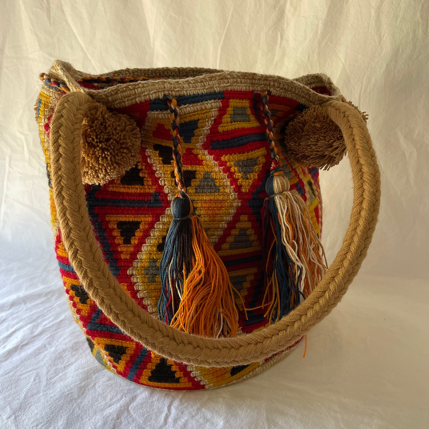 Sac Wayúu - grand/pompons