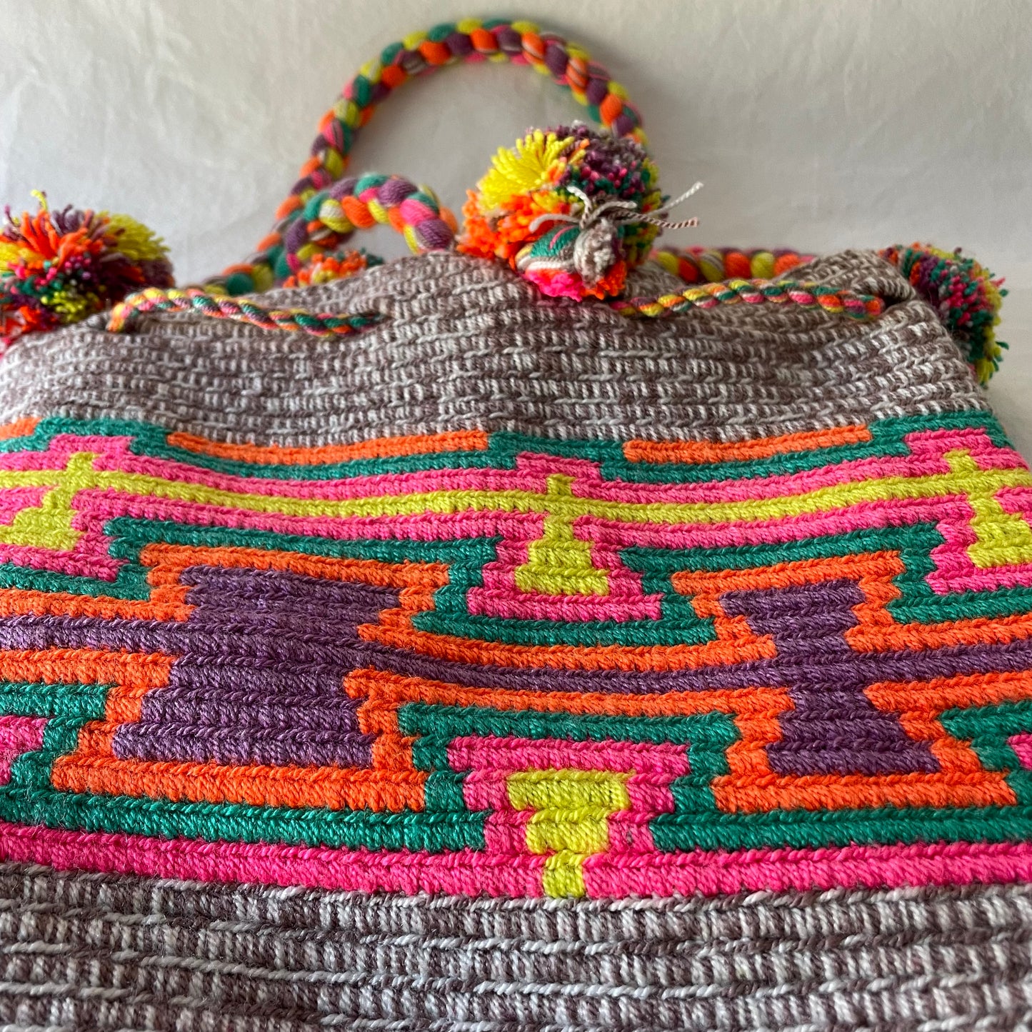 Sac Wayúu - petit/pompons