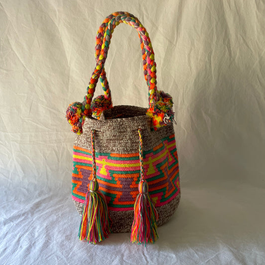 Sac Wayúu - petit/pompons